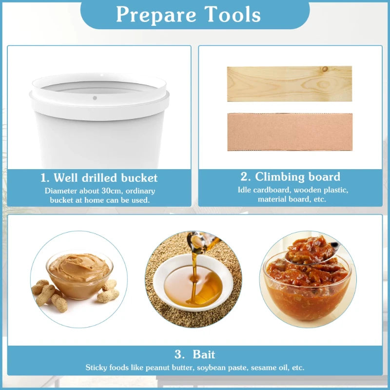 Humane Roller Mouse Trap for Bucket