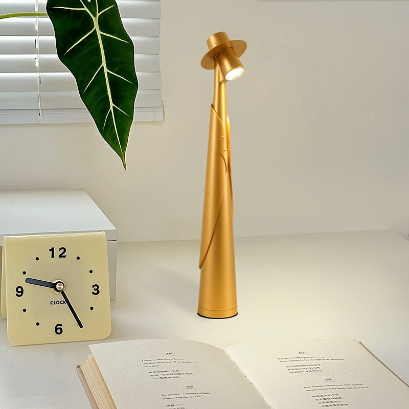 Modern Rechargeable LED Hat Lamp | Creative Touch Desk Light | Touch Control Bedside