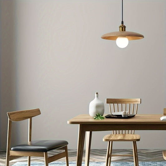 Modern Nordic Solid Wood Pendant Light | Scandinavian Ceiling Lamp | Adjustable Dining Room
