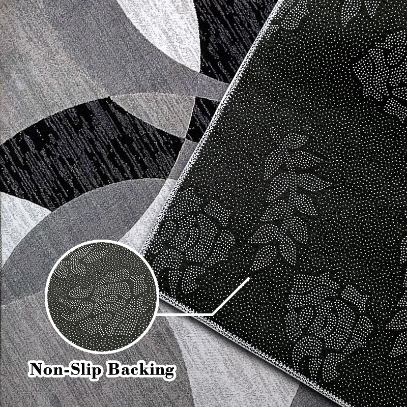 Orbit Weave Geometric Rug | Soft Velvet Non-Slip Floor Mat | Soft-Touch Fabric Non-Slip