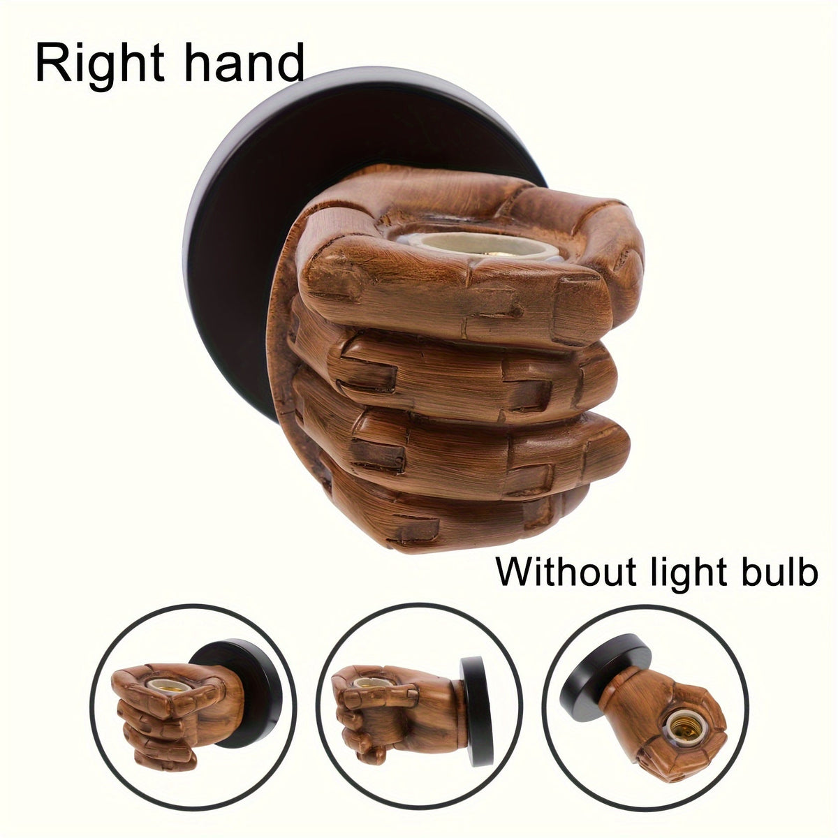 Industrial Hand Wall Lamp | Resin E26 Wall Sconce | Wall Light Vintage-inspired Bedroom