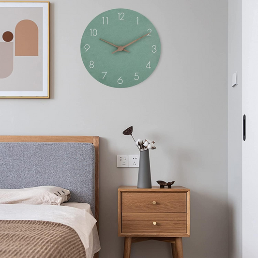 Nork Minimalist Wall Clock | Contemporary Wood Design | Silent Nordic Kitchen