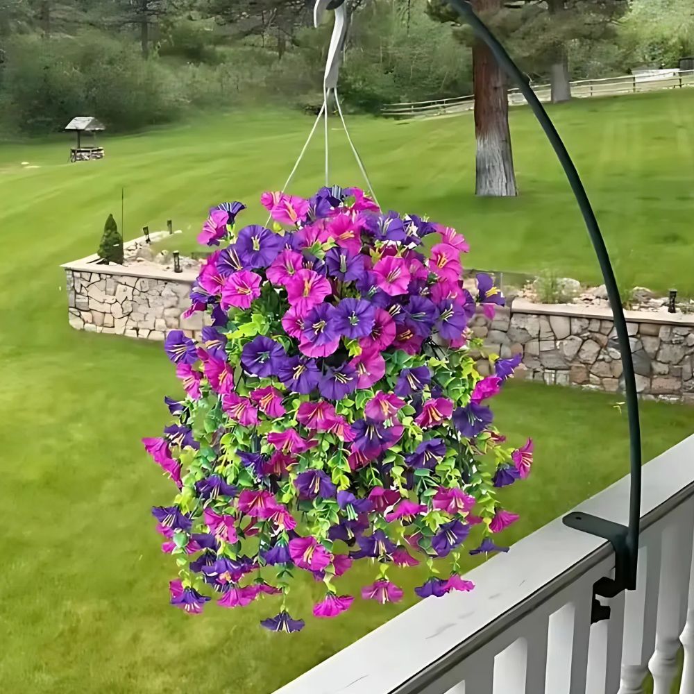 UV Resistant Artificial Morning Glory Flower Hanging Decor