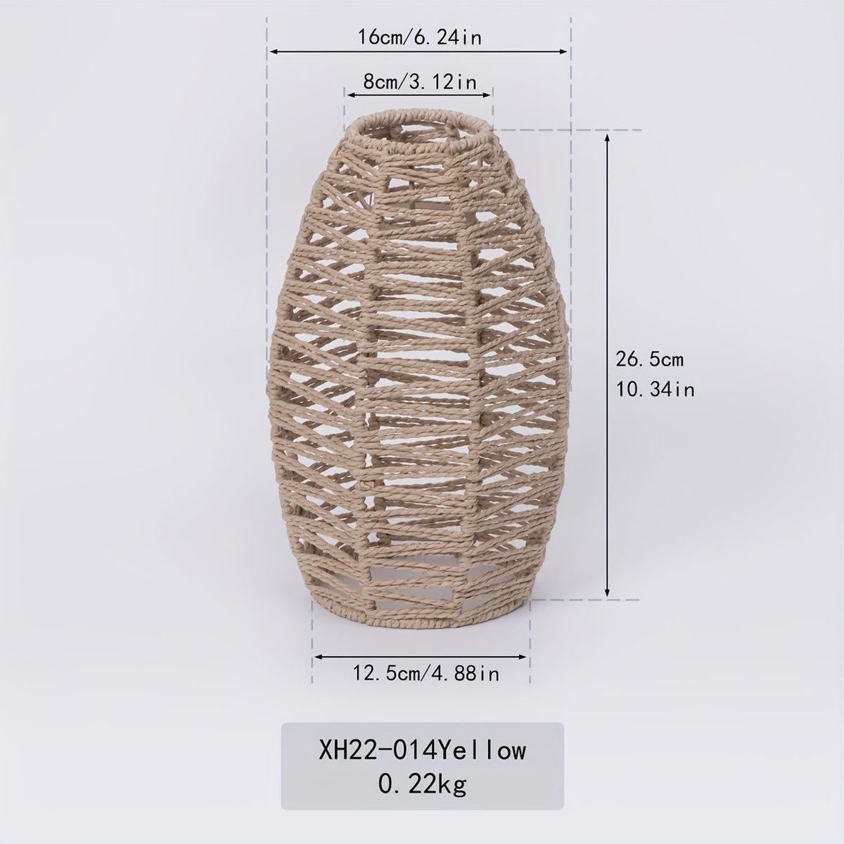 Modern Handwoven Rope Pendant Shade | Natural Woven Ceiling Light | Handcrafted Bohemian