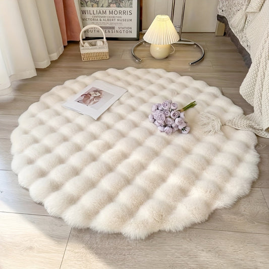 Cloud Comfort Round Bubble Rug | Soft Fluffy Circle Carpet | Mat Entryway