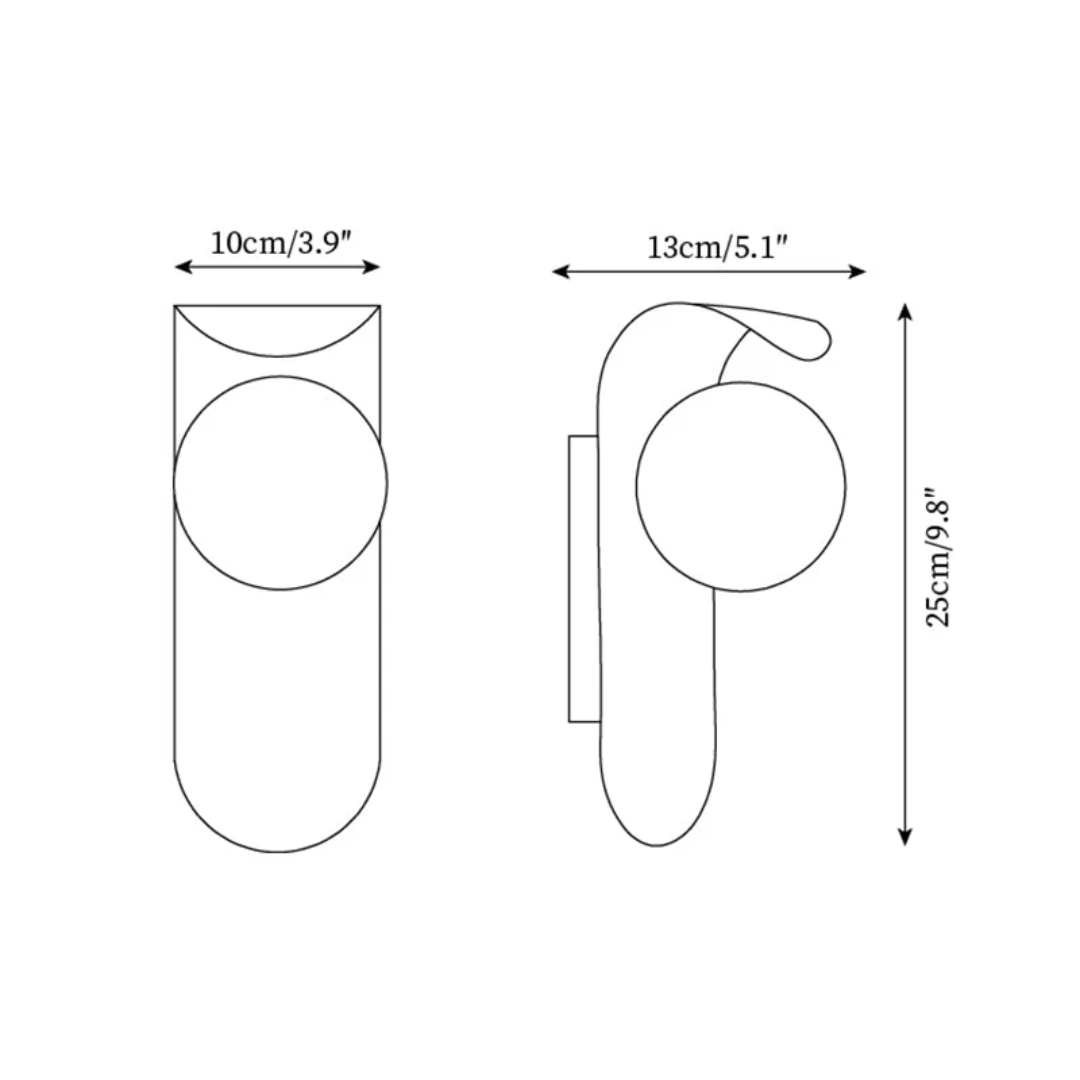 Icar Scandinavian LED Wall Lamp | Minimalist Wooden Design | Wall Light Wood Glass Nordic