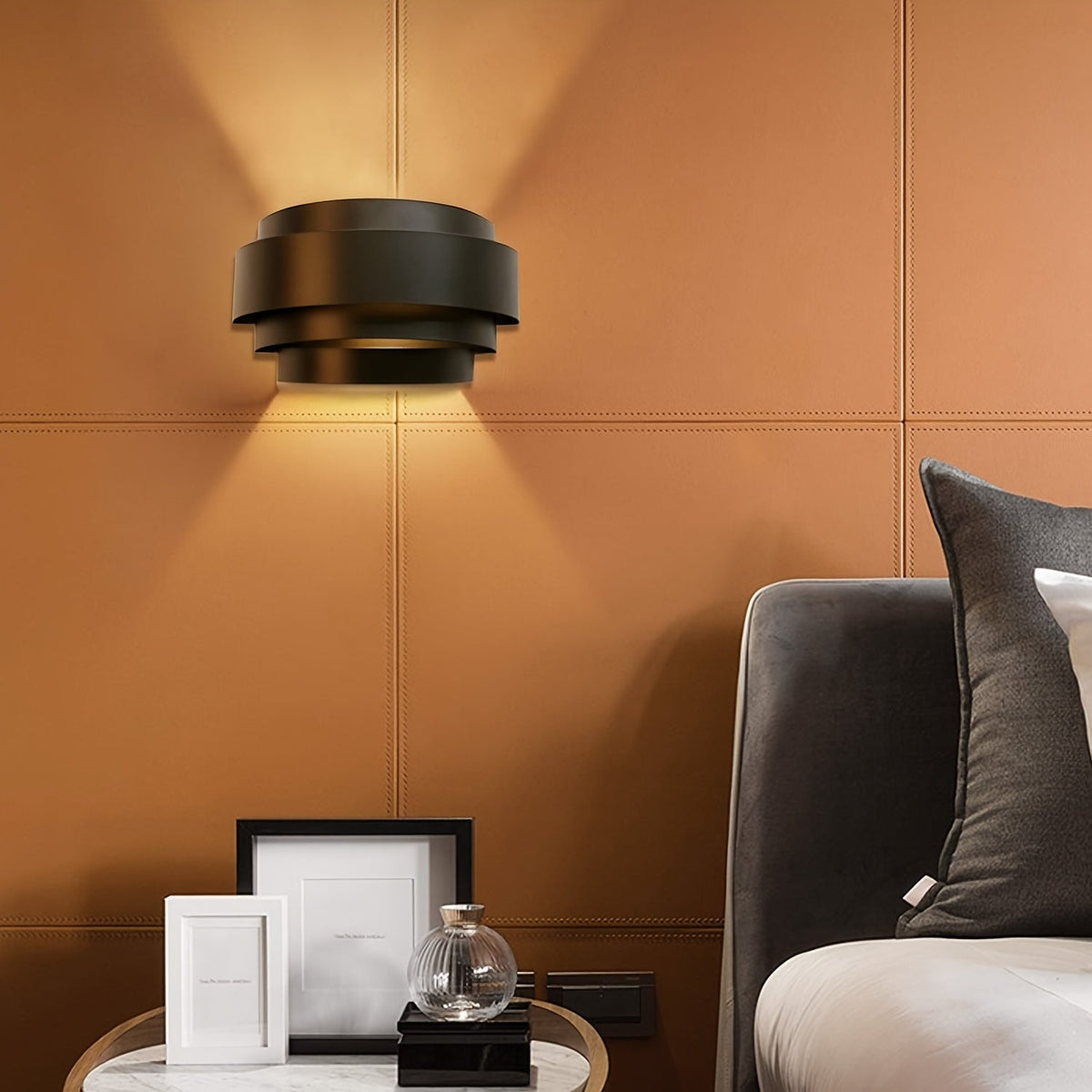 Modern Wall Sconce | Up & Down Metal Wall Light | Bedroom
