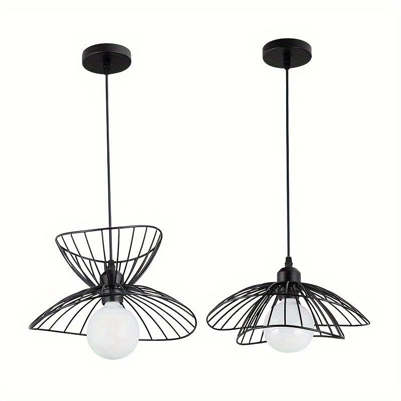 Retro Black Pendant Light | Adjustable Industrial Design | Metal Vintage-inspired Dining Room