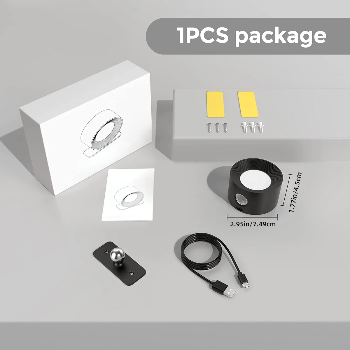 USB Rechargeable LED Wall Light | Touch Control Remote Adjustable Bedroom