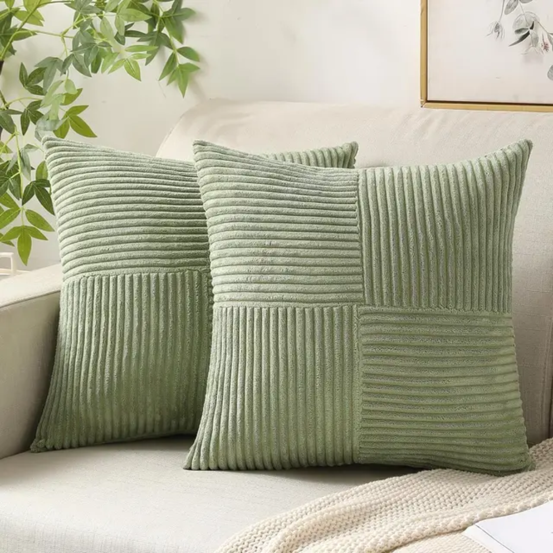 Corduroy Cushion Covers | Luxury Striped Throw Pillow Covers | Soft Furnishing Sofa