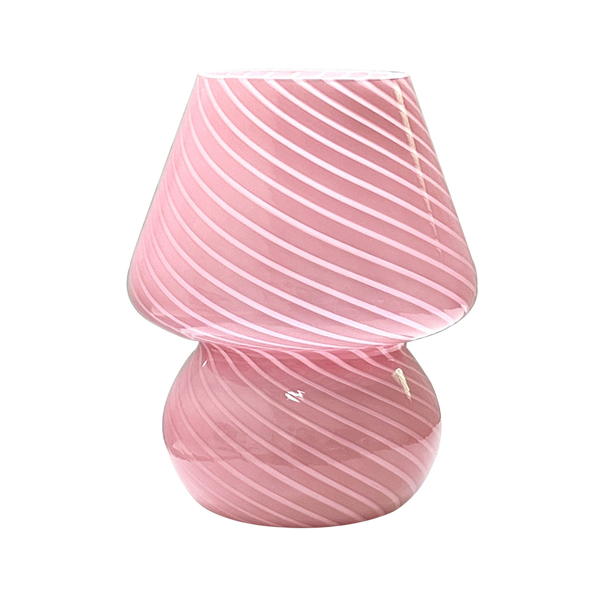 Murano-Style Glass Mushroom Lamp | USB Dimmable Table Light | Rechargeable Handcrafted Bedside