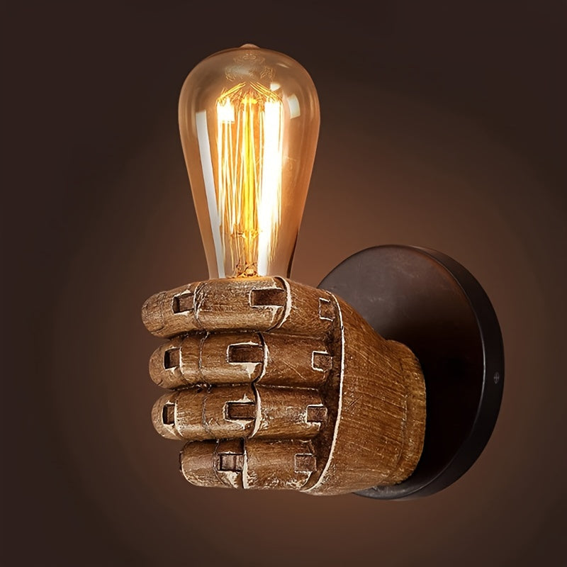 Industrial Hand Wall Lamp | Resin E26 Wall Sconce | Wall Light Vintage-inspired Bedroom