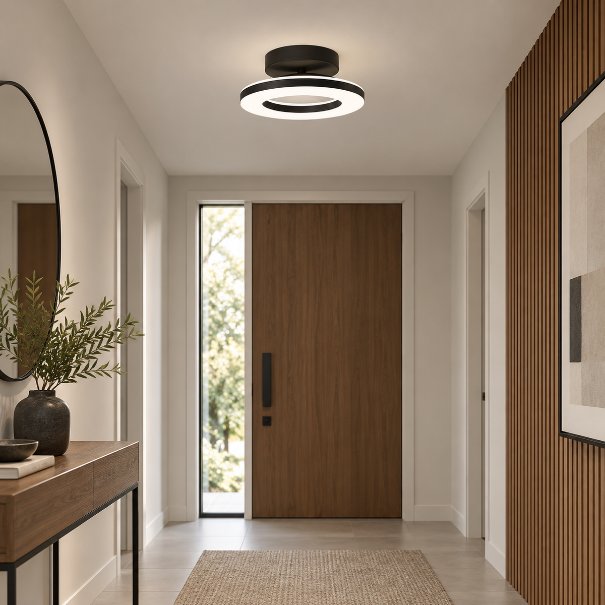 Acrylic Round LED Ceiling Light | Modern Hallway & Entrance Fixture | Bedroom