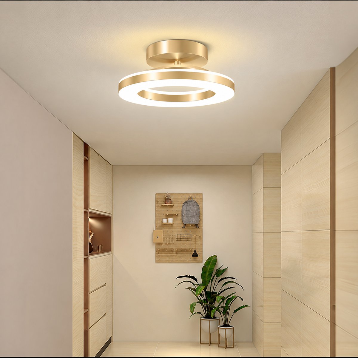 Acrylic Round LED Ceiling Light | Modern Hallway & Entrance Fixture | Bedroom