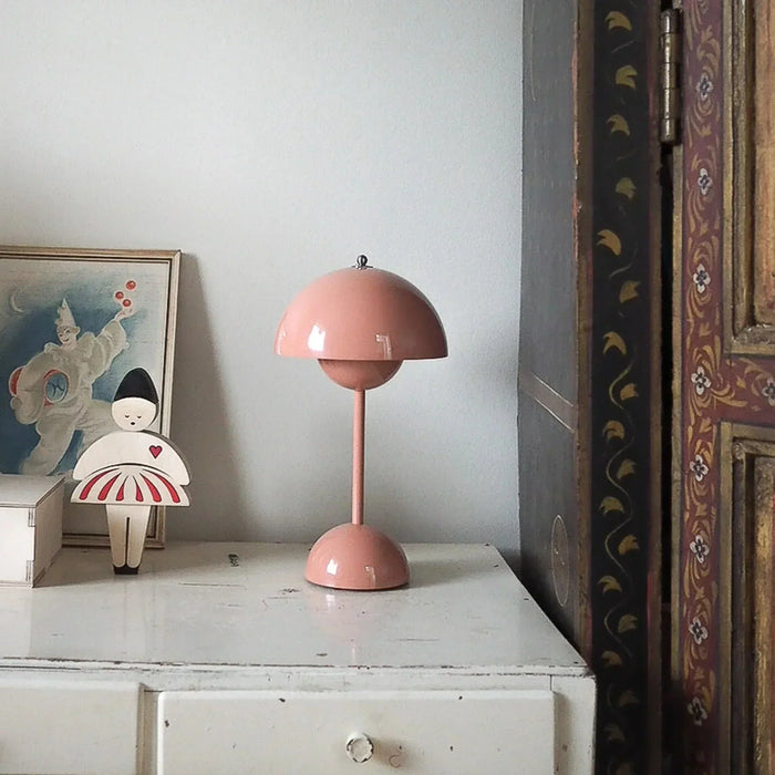 Mushroom Pod LED Table Lamp | Rechargeable Touch Control Night Light | Dimmable Nordic Bedside