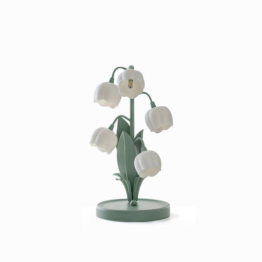 Bell Orchid Table Lamp | Elegant Floral Indoor Light | Metal LED Art Deco Bedside