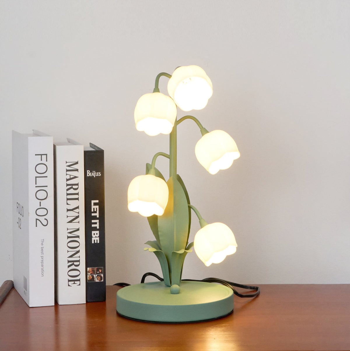 Bell Orchid Table Lamp | Elegant Floral Indoor Light | Metal LED Art Deco Bedside
