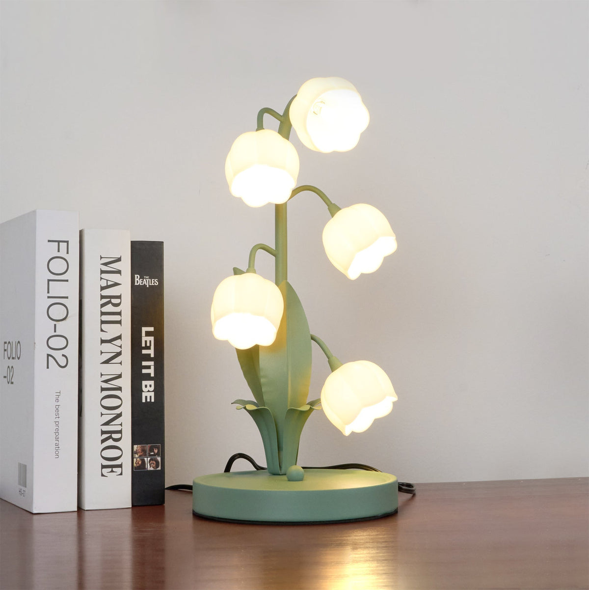 Bell Orchid Table Lamp | Elegant Floral Indoor Light | Metal LED Art Deco Bedside