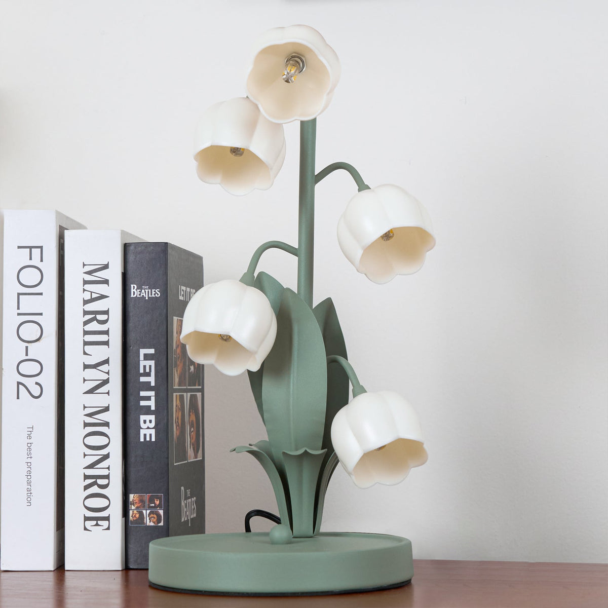Bell Orchid Table Lamp | Elegant Floral Indoor Light | Metal LED Art Deco Bedside