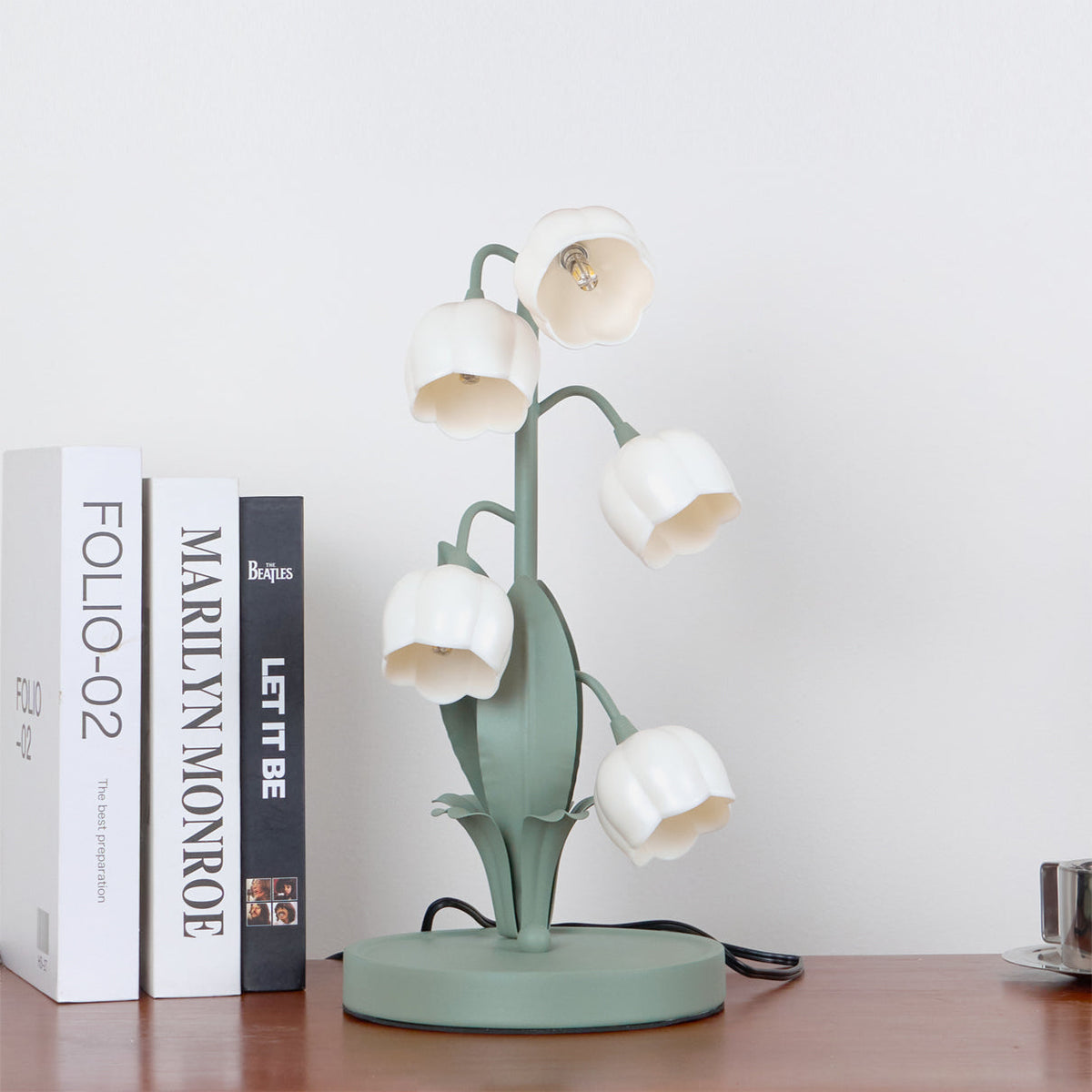 Bell Orchid Table Lamp | Elegant Floral Indoor Light | Metal LED Art Deco Bedside