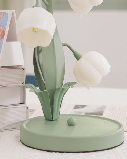 Bell Orchid Table Lamp | Elegant Floral Indoor Light | Metal LED Art Deco Bedside