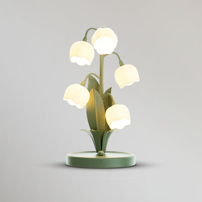 Bell Orchid Table Lamp | Elegant Floral Indoor Light | Metal LED Art Deco Bedside