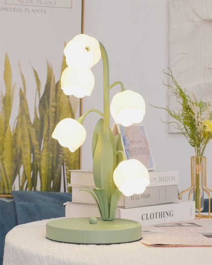 Bell Orchid Table Lamp | Elegant Floral Indoor Light | Metal LED Art Deco Bedside