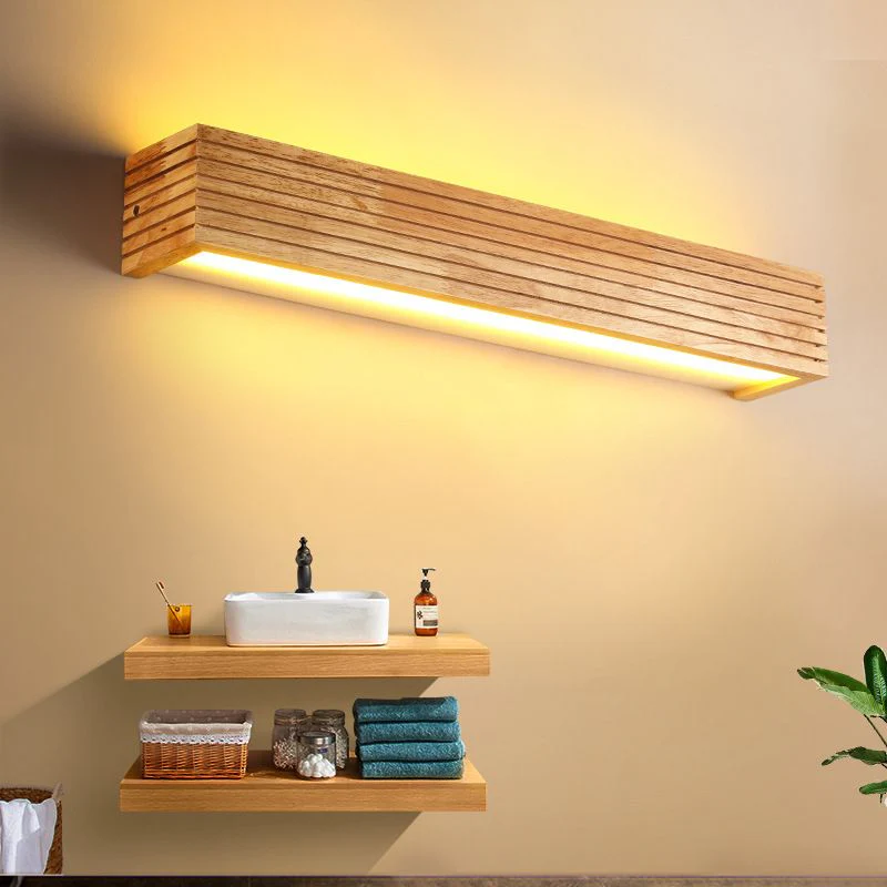 Modern Wooden LED Wall Lamp | Minimalist Bedroom & Living Room Lighting | Wall Light Wood