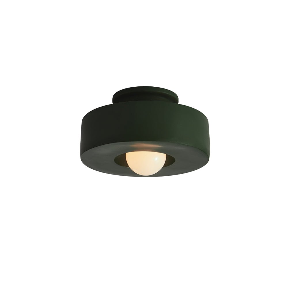 CeraCyl Ceiling Light | Geometric Nordic Design | Glazed Ceramic Bedroom