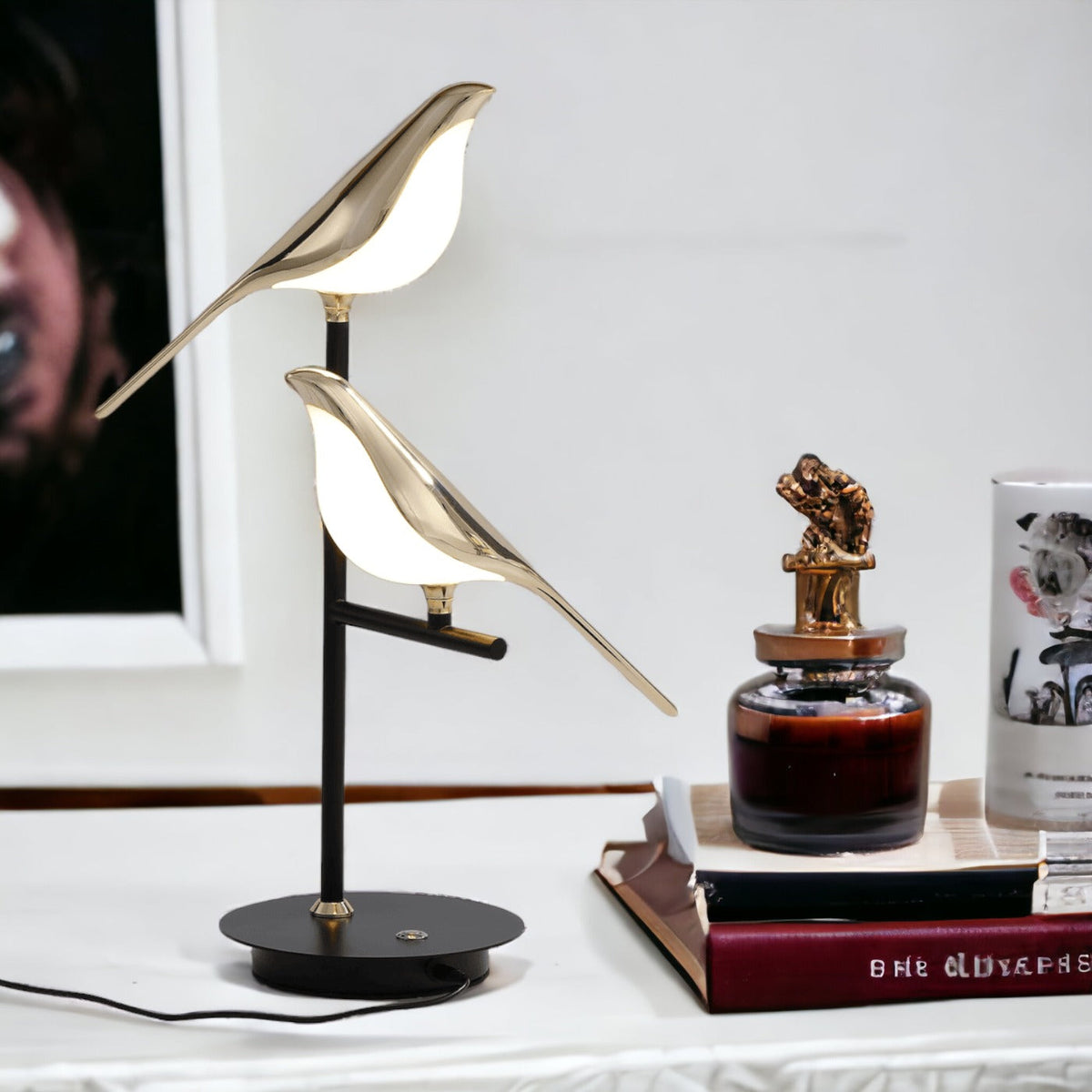 Golden Birdlight Wall Lamp | Modern Nordic LED Wall Sconce | Wall Light Metal Bedroom