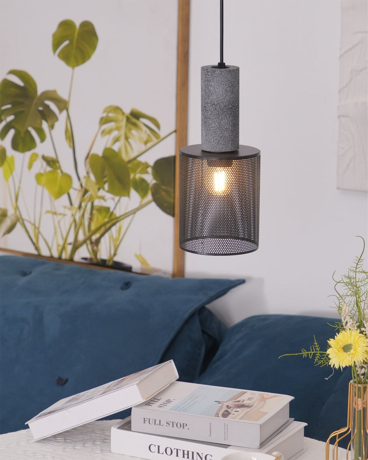 Urban Concrete Pendant Light | Industrial LED Hanging Lamp | Metal Nordic Dining Room