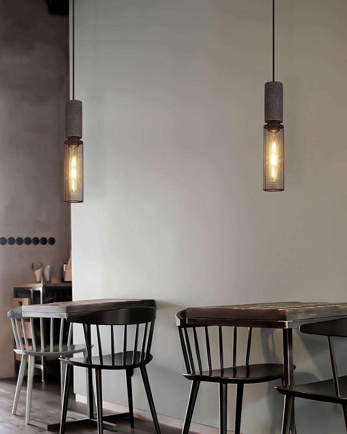 Urban Concrete Pendant Light | Industrial LED Hanging Lamp | Metal Nordic Dining Room