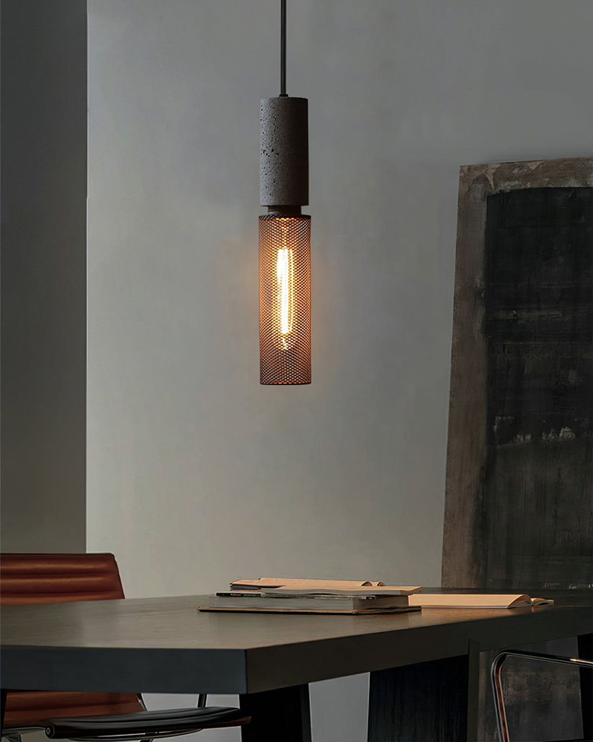 Urban Concrete Pendant Light | Industrial LED Hanging Lamp | Metal Nordic Dining Room