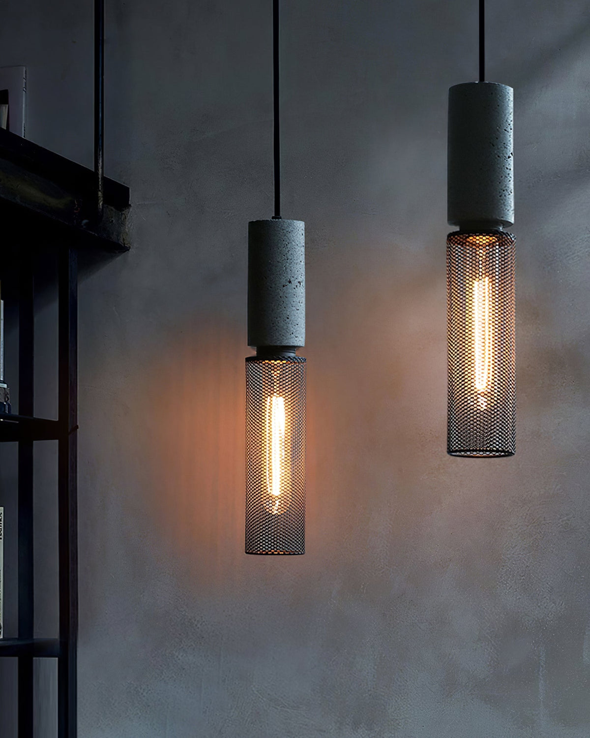 Urban Concrete Pendant Light | Industrial LED Hanging Lamp | Metal Nordic Dining Room