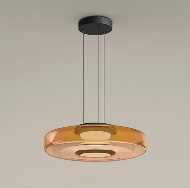 Glass Pendant Lamp | Bauhaus Style Hanging Light | Dining Room