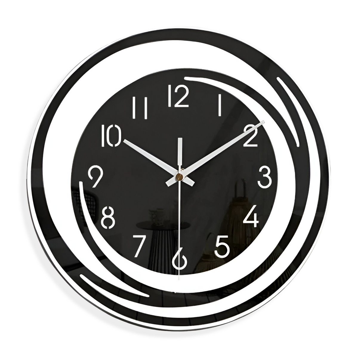 Sorana Wall Clock | Modern Black Acrylic Scandinavian Design | Silent Nordic Kitchen