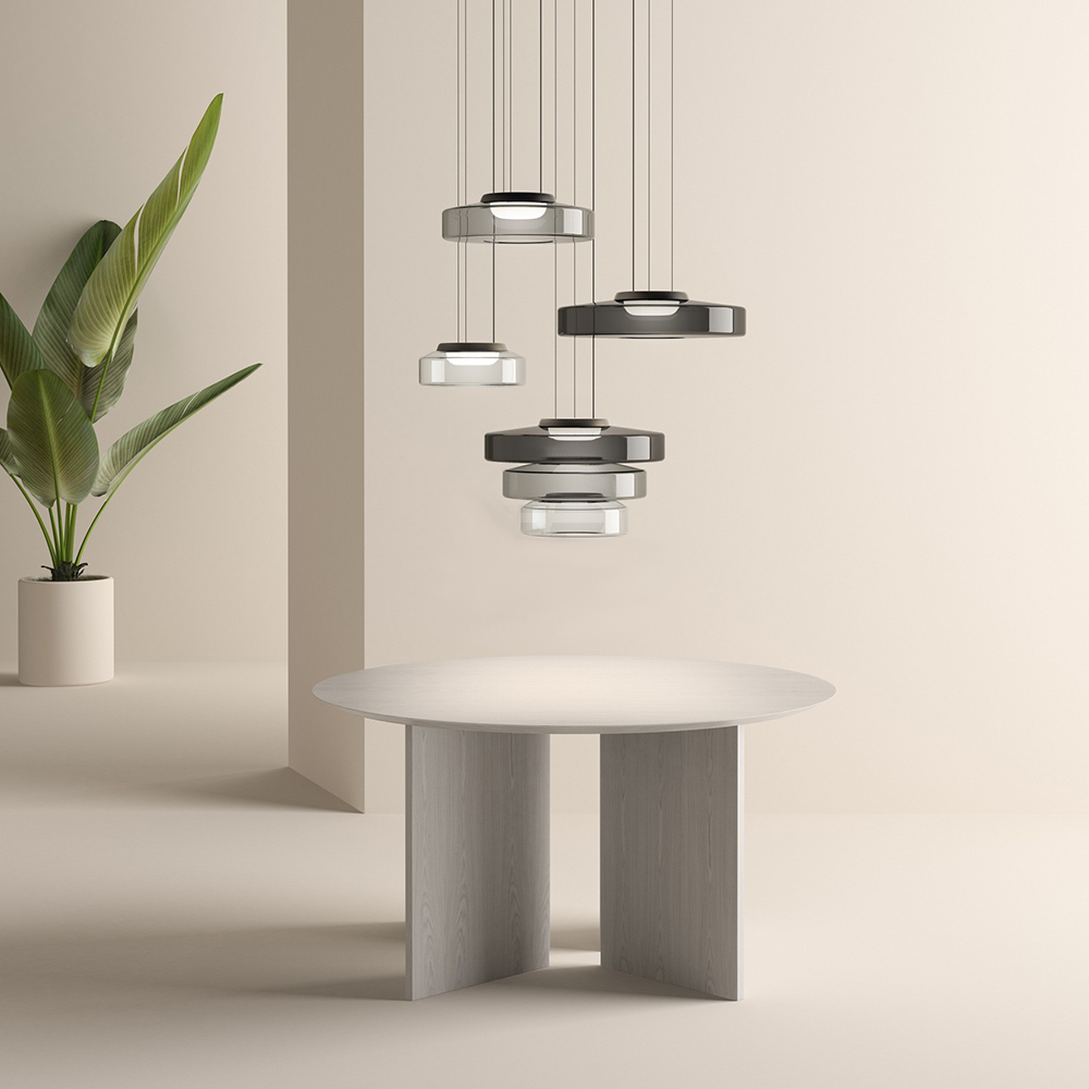Glass Pendant Lamp | Bauhaus Style Hanging Light | Dining Room