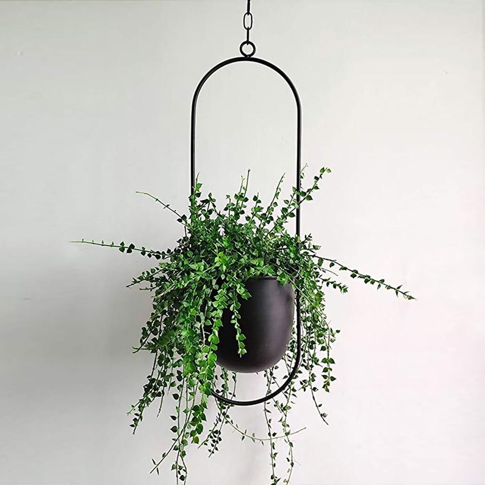FloraFrame Hanging Planter | Modern Minimalist Iron Design | Wall Organiser Adjustable Hallway