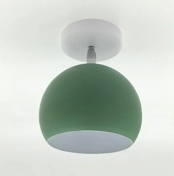 Nordic Macaron Ceiling Light | Modern Round Aluminium Lamp | Bedroom