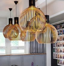 Handcrafted Wooden Pendant Light | Natural Scandinavian Design | Wood Adjustable Nordic
