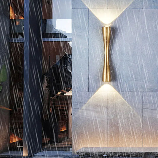 Modern Gold Wall Light | Nordic Up & Down Waterproof Lamp | Aluminium LED Bedroom