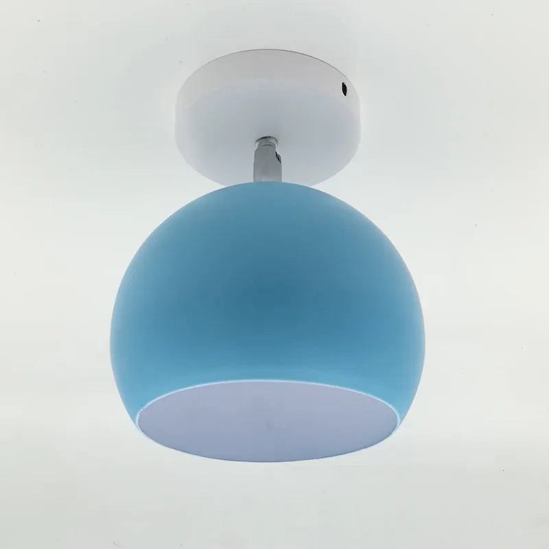 Nordic Macaron Ceiling Light | Modern Round Aluminium Lamp | Bedroom