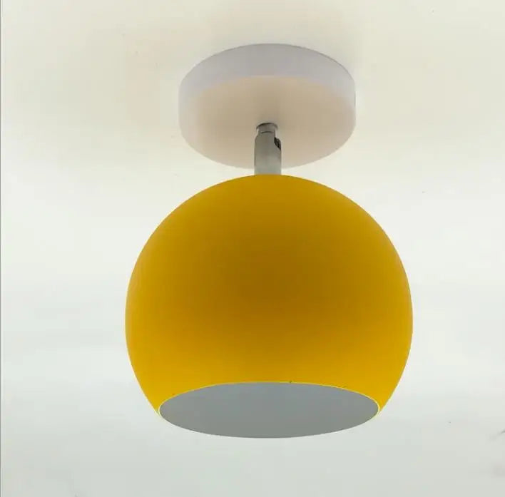 Nordic Macaron Ceiling Light | Modern Round Aluminium Lamp | Bedroom