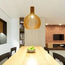 Handcrafted Wooden Pendant Light | Natural Scandinavian Design | Wood Adjustable Nordic
