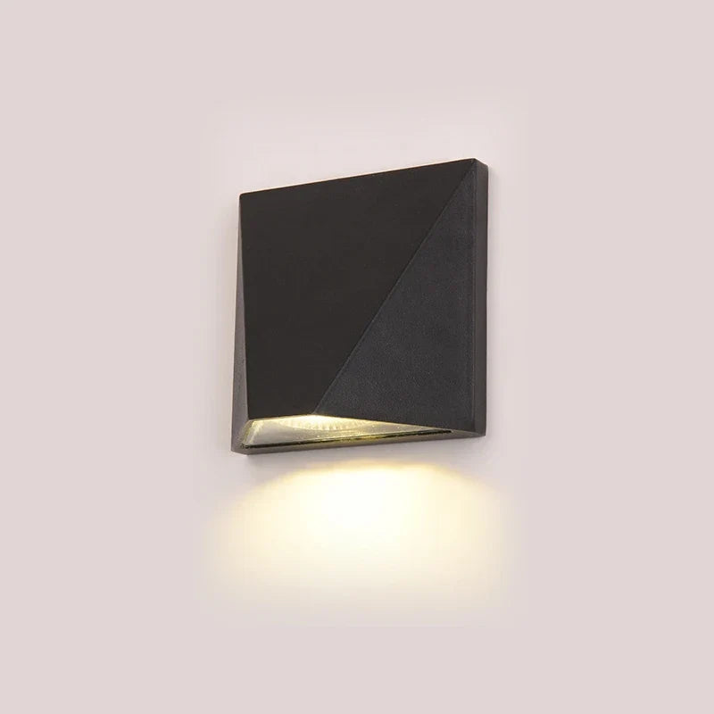 Modern Black LED Wall Light | 5W Waterproof Aluminium Outdoor Lamp | Garden