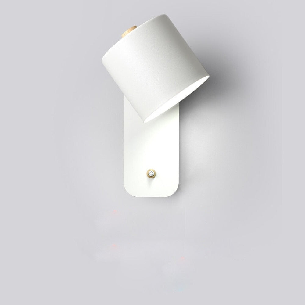 Modern LED Wall Lamp with Switch | Interior Wall Light | Metal Bedroom
