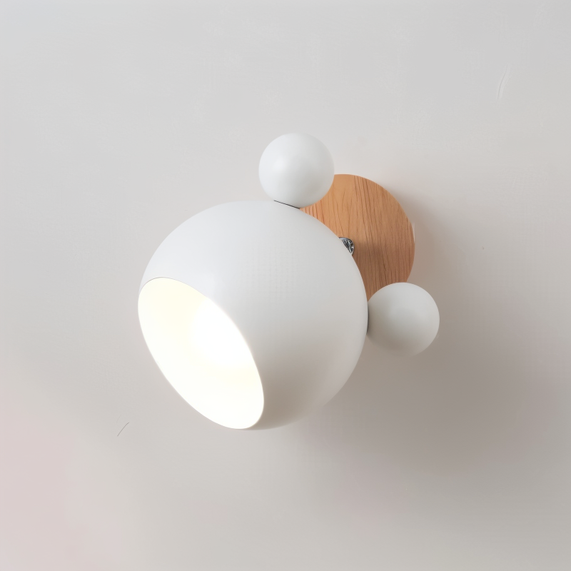 FlashMouse Wall Lamp | Playful Modern Design | Wall Light Wood Aluminium LED Adjustable Bedroom