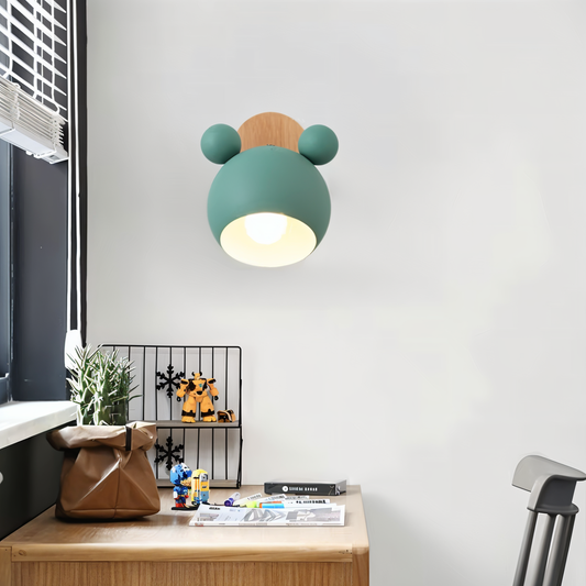 FlashMouse Wall Lamp | Playful Modern Design | Wall Light Wood Aluminium LED Adjustable Bedroom
