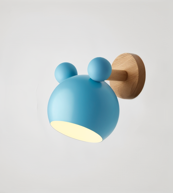 FlashMouse Wall Lamp | Playful Modern Design | Wall Light Wood Aluminium LED Adjustable Bedroom