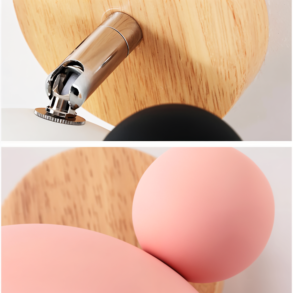 FlashMouse Wall Lamp | Playful Modern Design | Wall Light Wood Aluminium LED Adjustable Bedroom